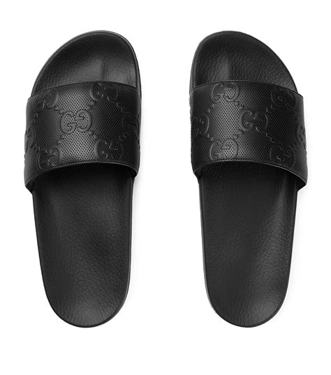 gucci slides white rubber|Gucci black rubber slides women's.